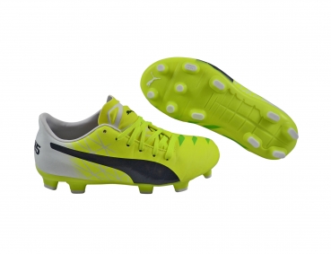 Puma evoACCURACY 1 FG Jr fluro yellow/peacoat/white