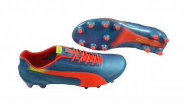 Puma evoSPEED 1.2 FG blue-peach-yellow