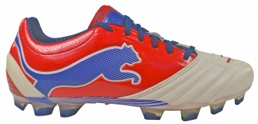 Puma Powercat 1.12 FG white/ribbon red/limoges