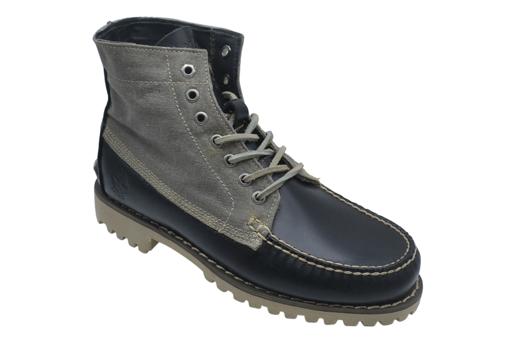 Black and gray timberland boots top