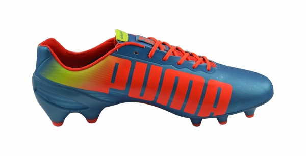 Puma evoSPEED 1.2 FG blue-peach-yellow